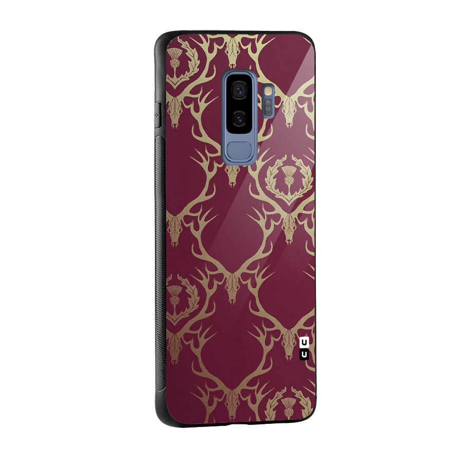 Golden Bull Design Glass Back Case for Galaxy S9 Plus