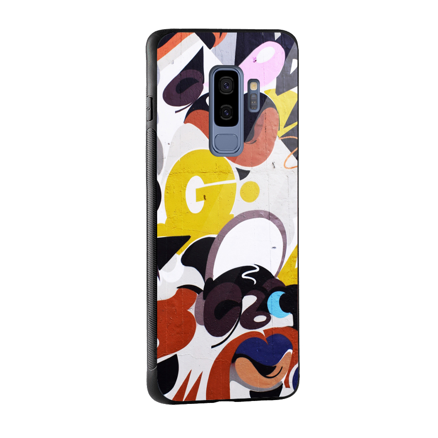 Graffiti Wall Glass Back Case for Galaxy S9 Plus