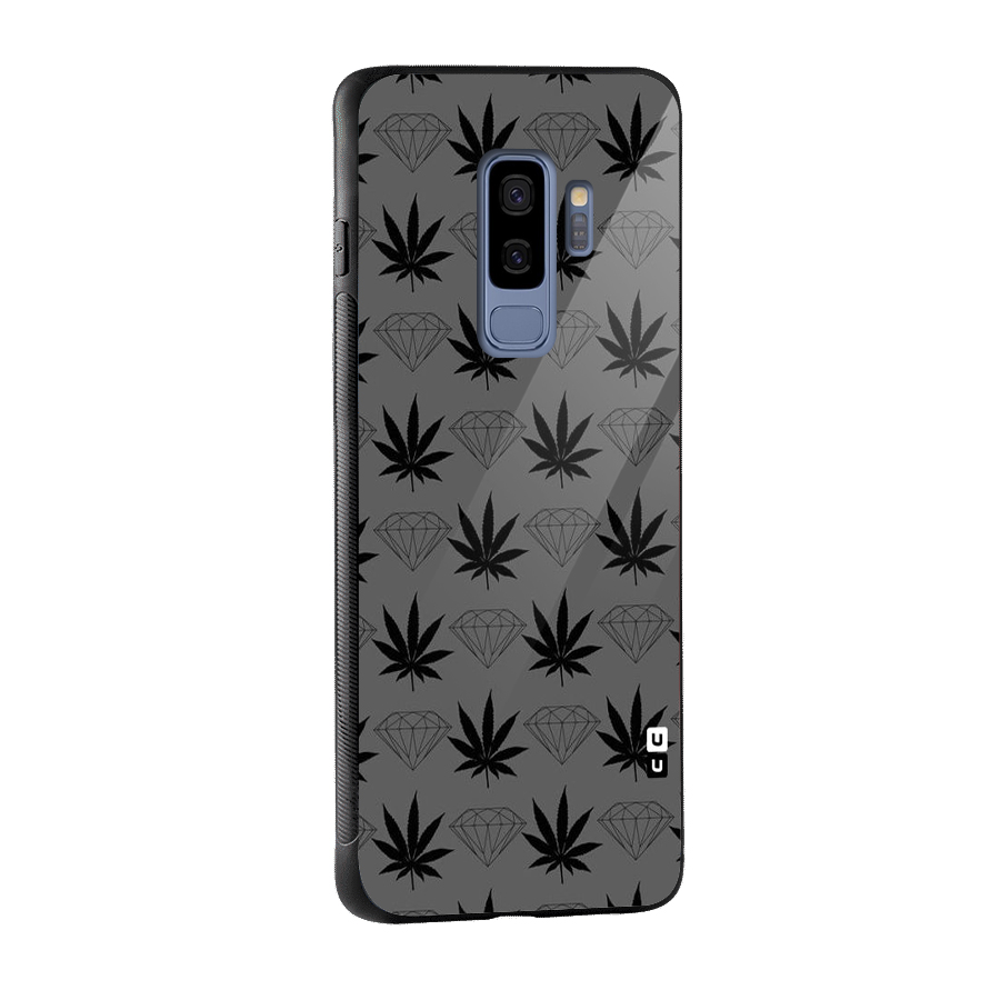 Grass Diamond Glass Back Case for Galaxy S9 Plus