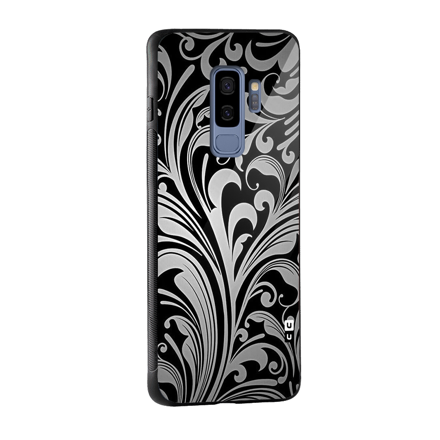 Grey Beauty Pattern Glass Back Case for Galaxy S9 Plus