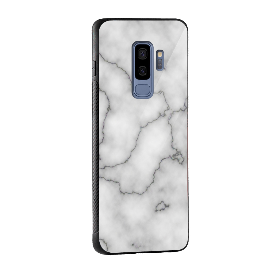 Grey Marble Glass Back Case for Galaxy S9 Plus