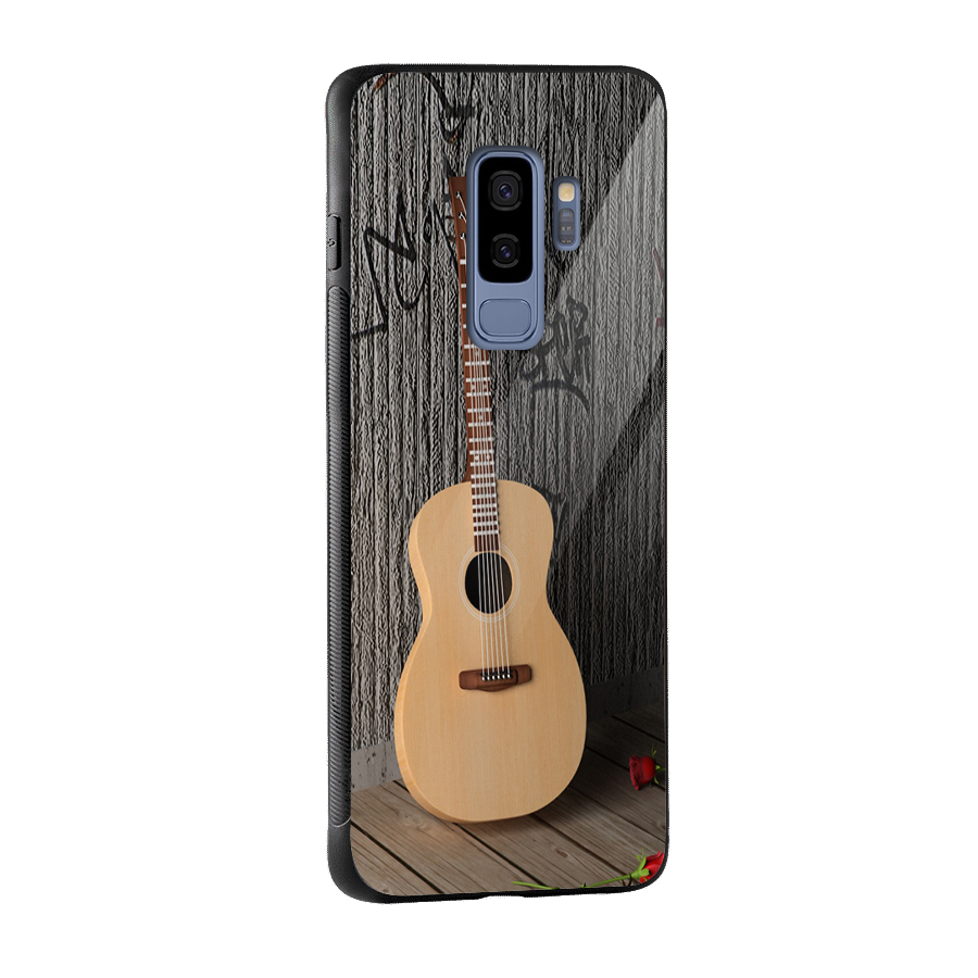 Guitar Classic Glass Back Case for Galaxy S9 Plus