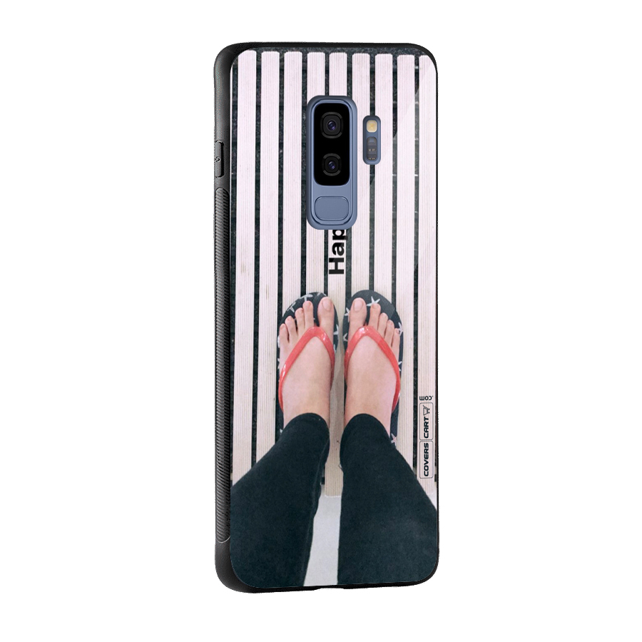 Happy Feet Glass Back Case for Galaxy S9 Plus