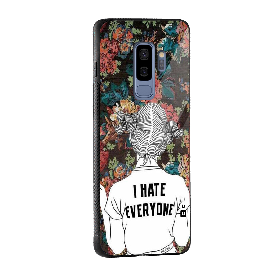 Hate Everyone Glass Back Case for Galaxy S9 Plus