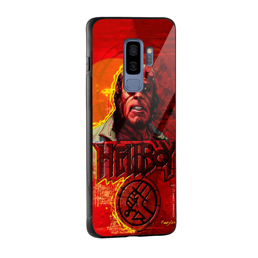 Hellboy Artwork Glass Back Case for Galaxy S9 Plus