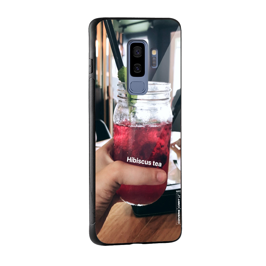 Hibiscus Tea Glass Back Case for Galaxy S9 Plus