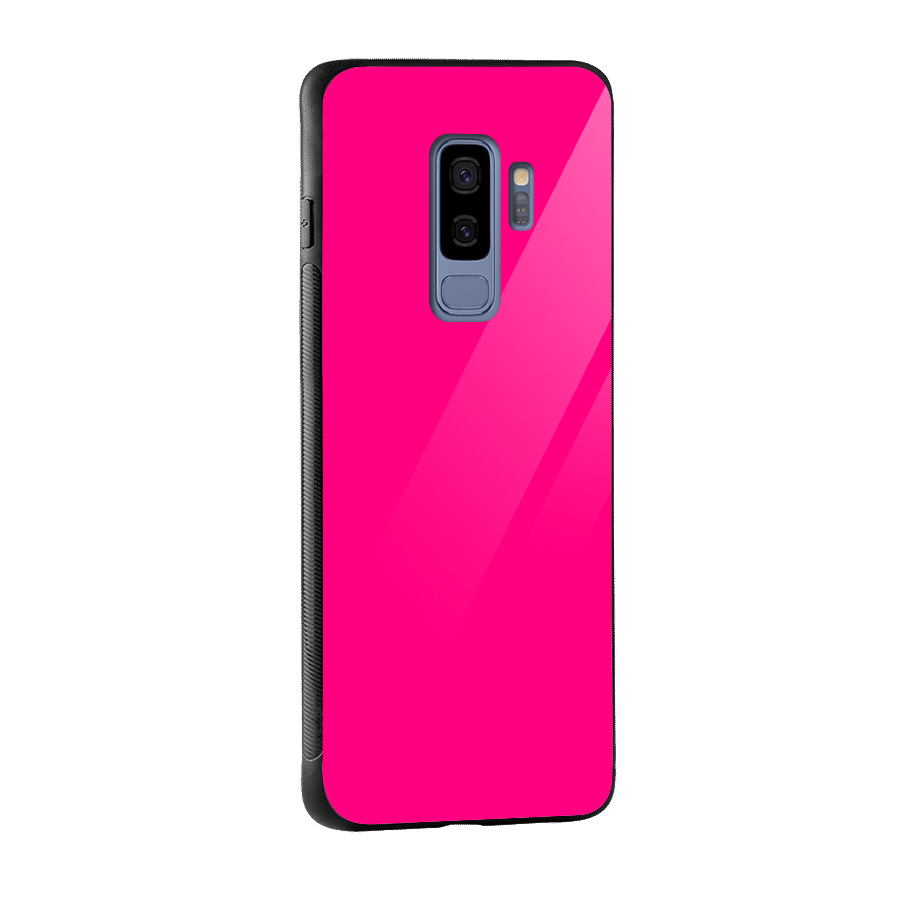 Hot Pink Glass Back Case for Galaxy S9 Plus