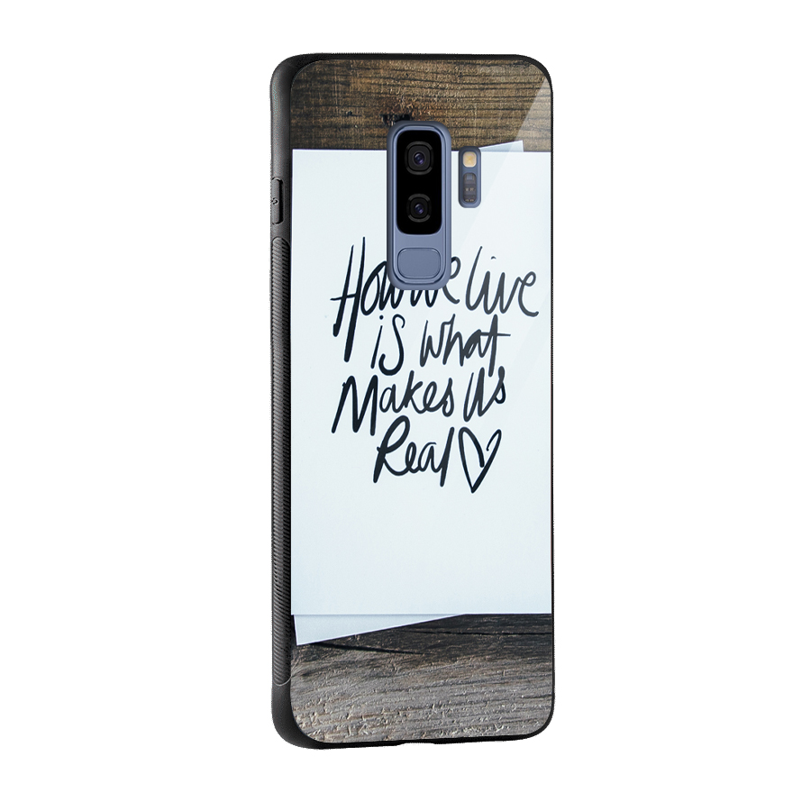 How We Live Glass Back Case for Galaxy S9 Plus