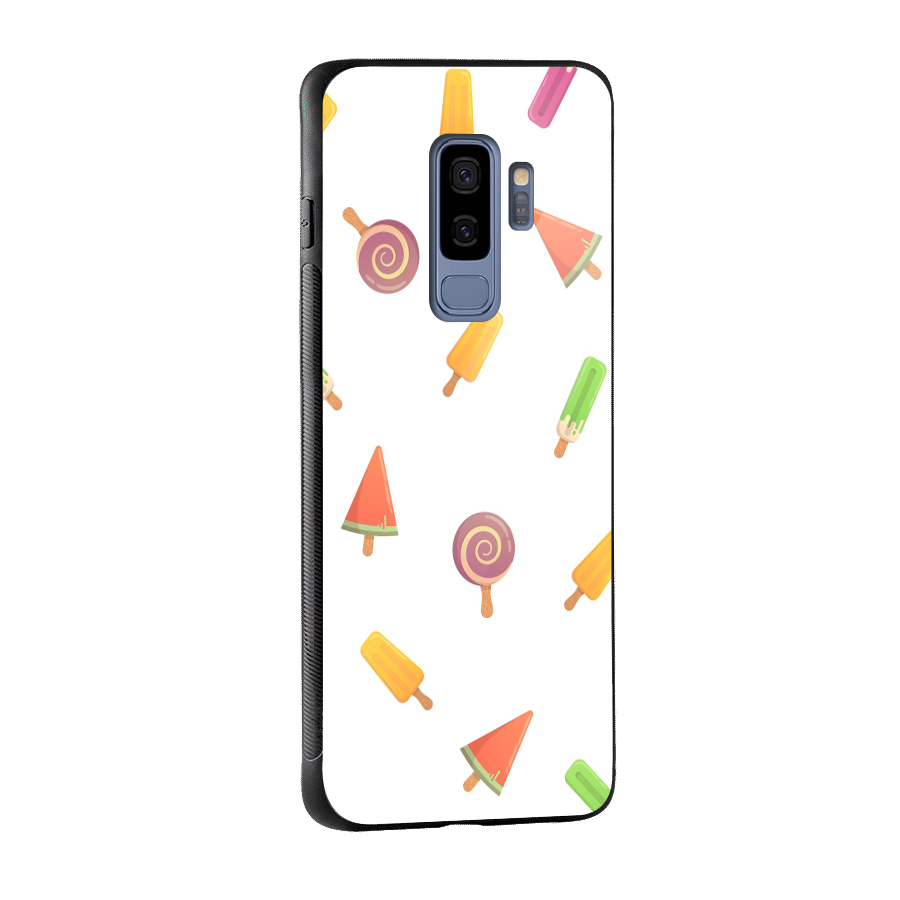 Ice Cream Colors Glass Back Case for Galaxy S9 Plus