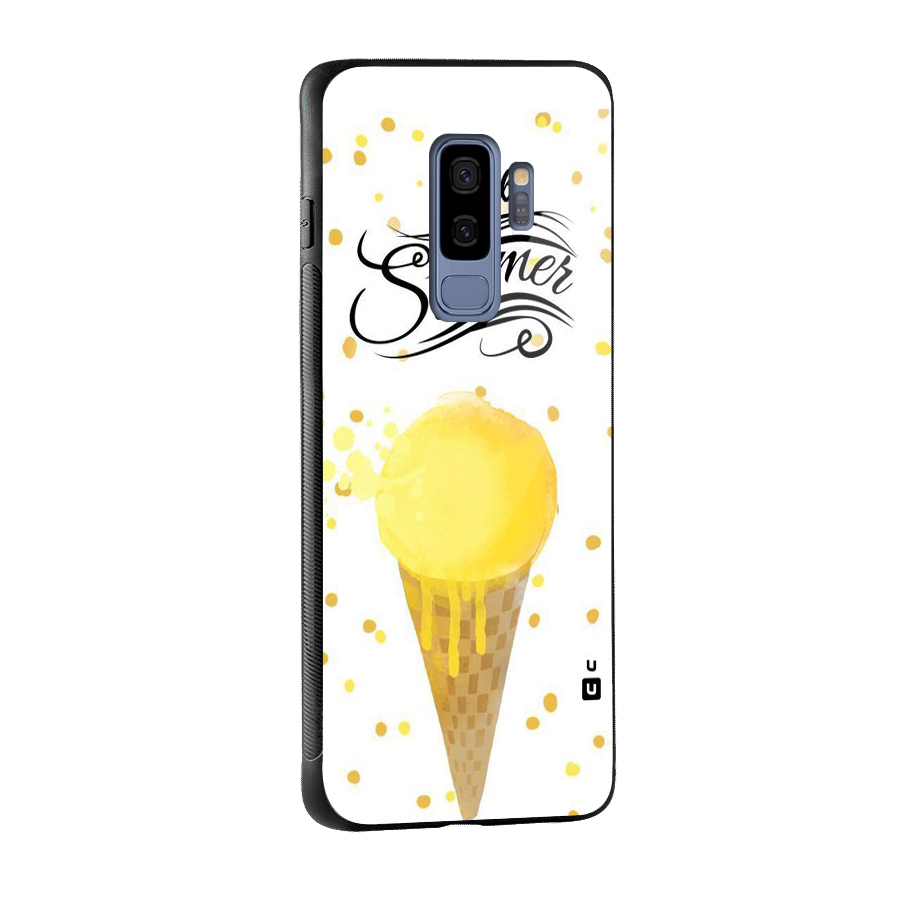 Ice Cream Summer Glass Back Case for Galaxy S9 Plus