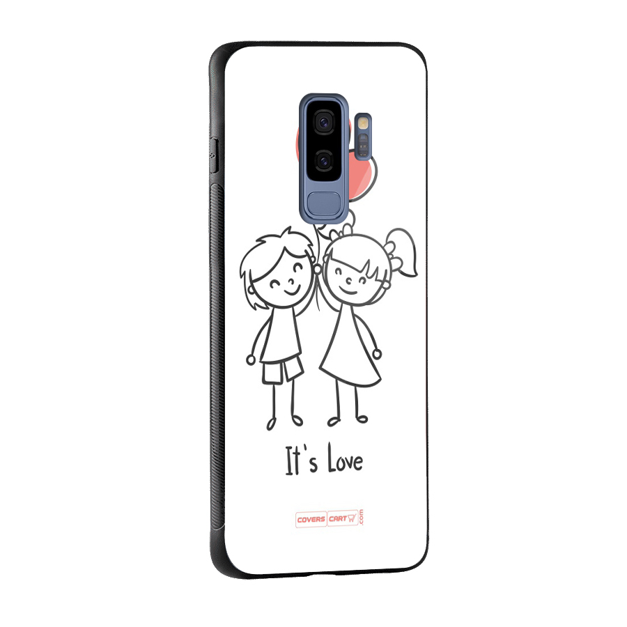 Its Love Glass Back Case for Galaxy S9 Plus