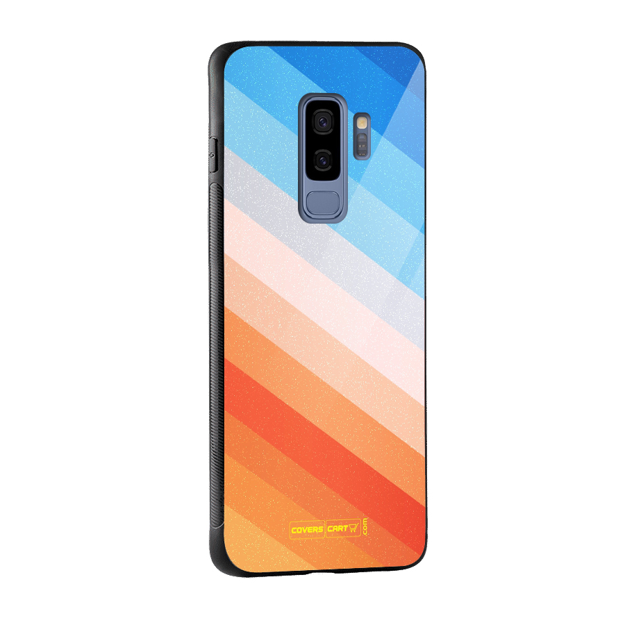 Jazzy Pattern Glass Back Case for Galaxy S9 Plus