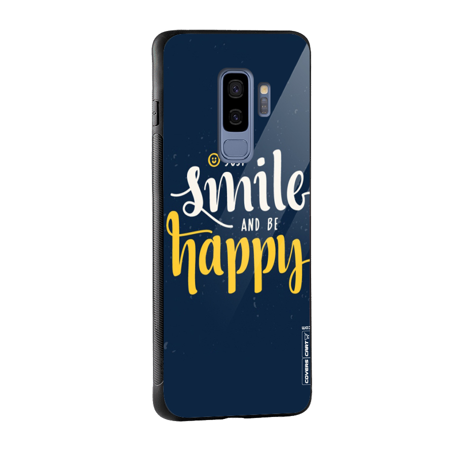Just Smile Glass Back Case for Galaxy S9 Plus