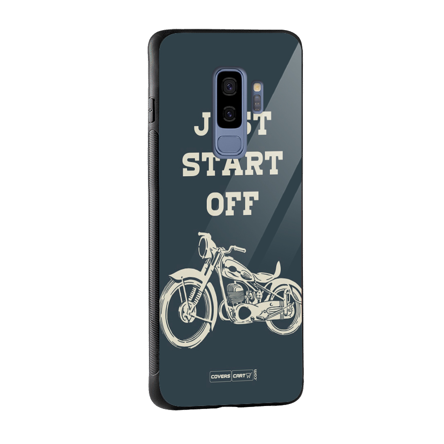 Just Start Off Glass Back Case for Galaxy S9 Plus