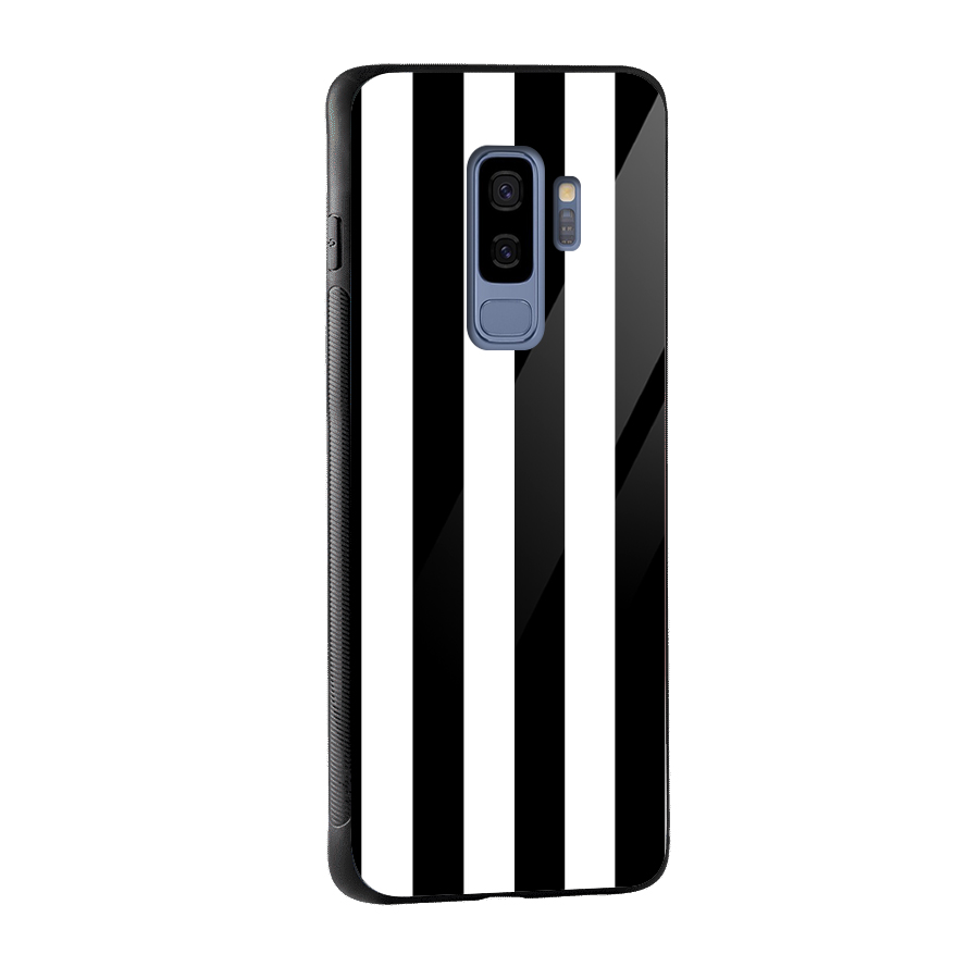 Lavish Black Stripes Glass Back Case for Galaxy S9 Plus