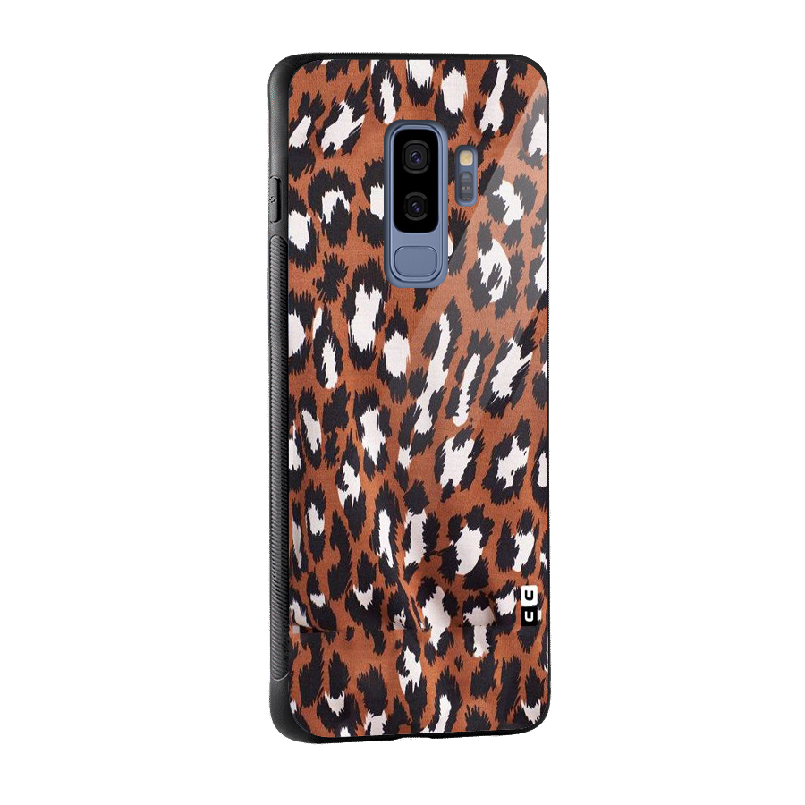 Leapord Design Glass Back Case for Galaxy S9 Plus