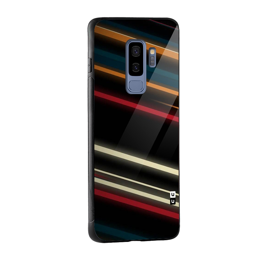 Light Diagonal Stripes Glass Back Case for Galaxy S9 Plus