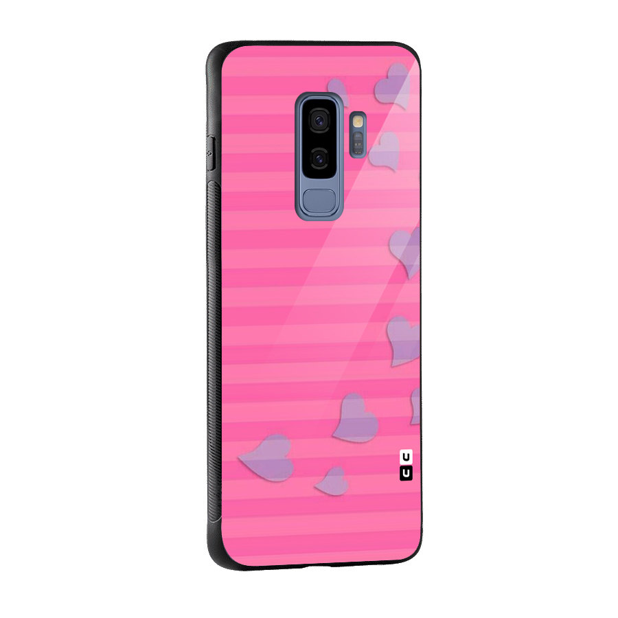 Light Heart Stripes Glass Back Case for Galaxy S9 Plus
