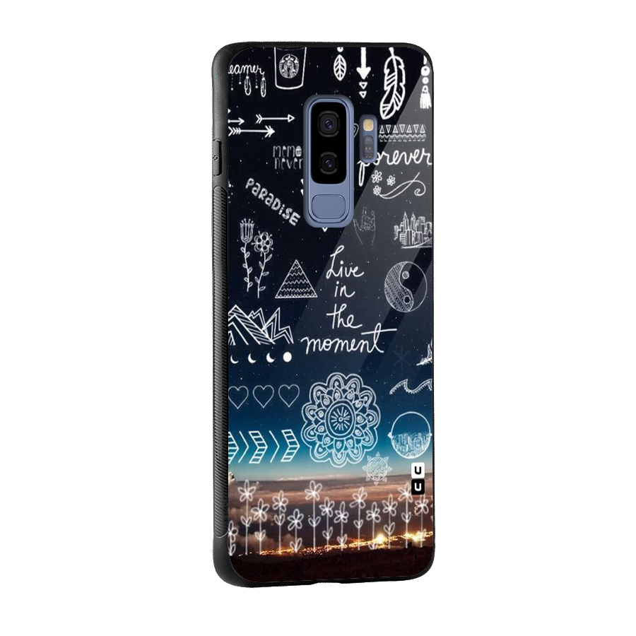 Live In The Moment Glass Back Case for Galaxy S9 Plus
