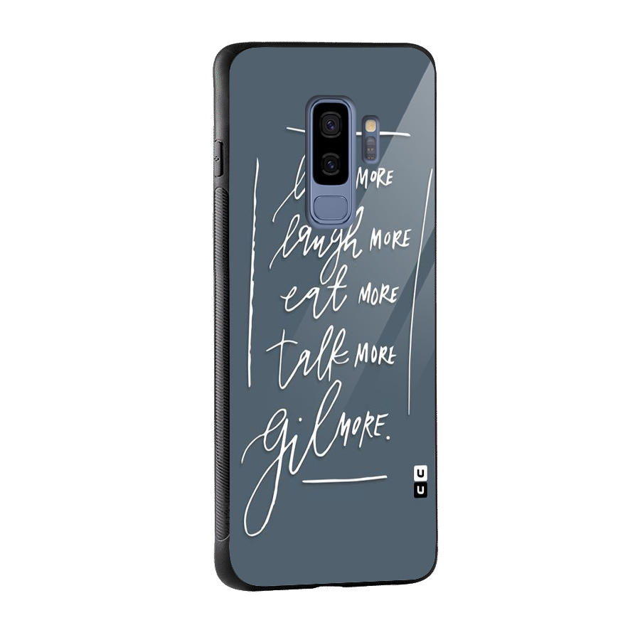 Live Laugh More Glass Back Case for Galaxy S9 Plus