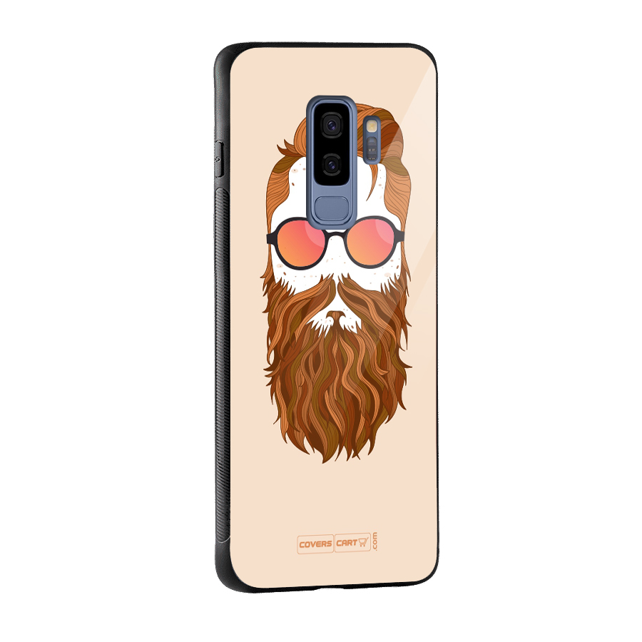 Man in Beard Glass Back Case for Galaxy S9 Plus