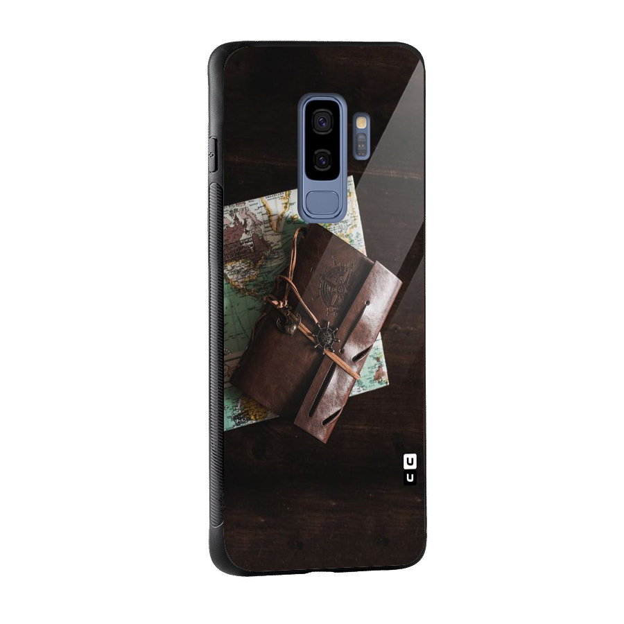 Map Journal Glass Back Case for Galaxy S9 Plus