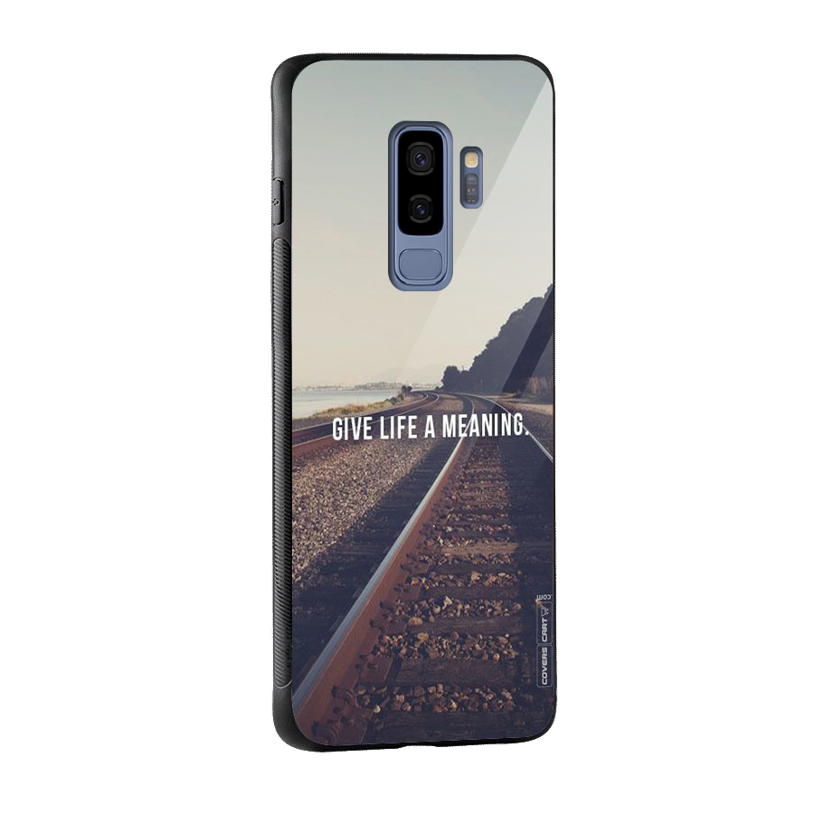 Meaning To Life Glass Back Case for Galaxy S9 Plus