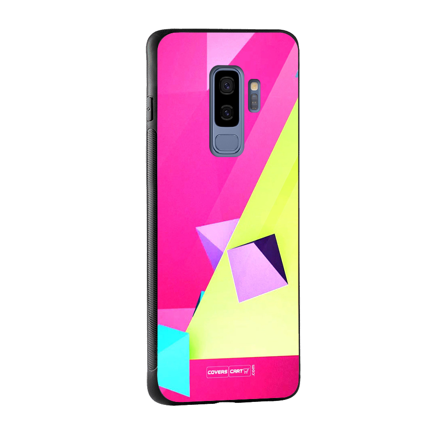 Motion Triangles Glass Back Case for Galaxy S9 Plus