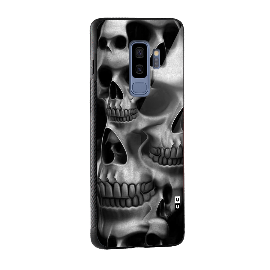 Multiple Skulls Glass Back Case for Galaxy S9 Plus