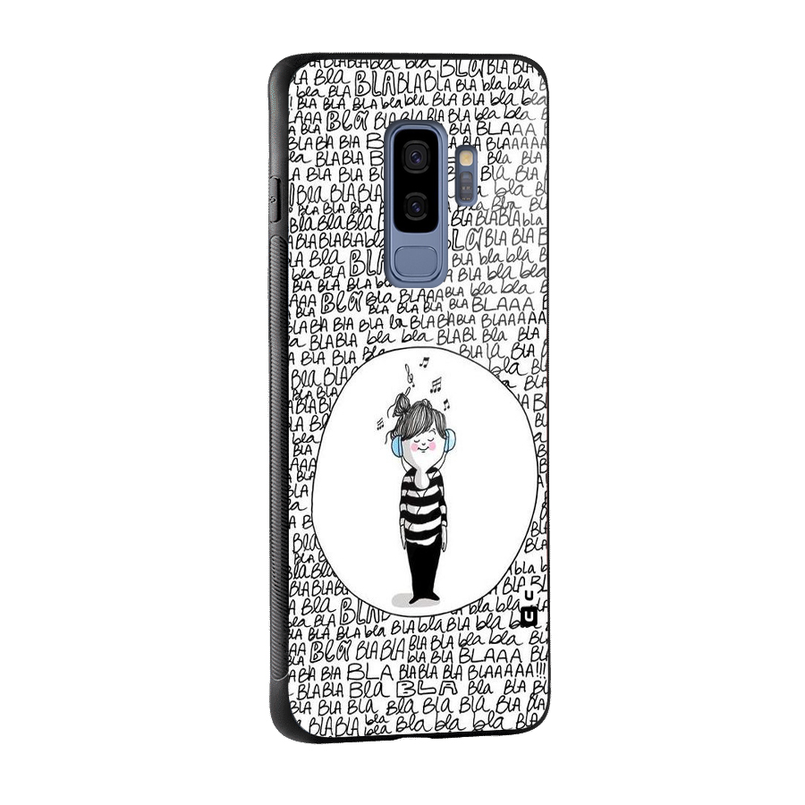 Music And Bla Bla Glass Back Case for Galaxy S9 Plus