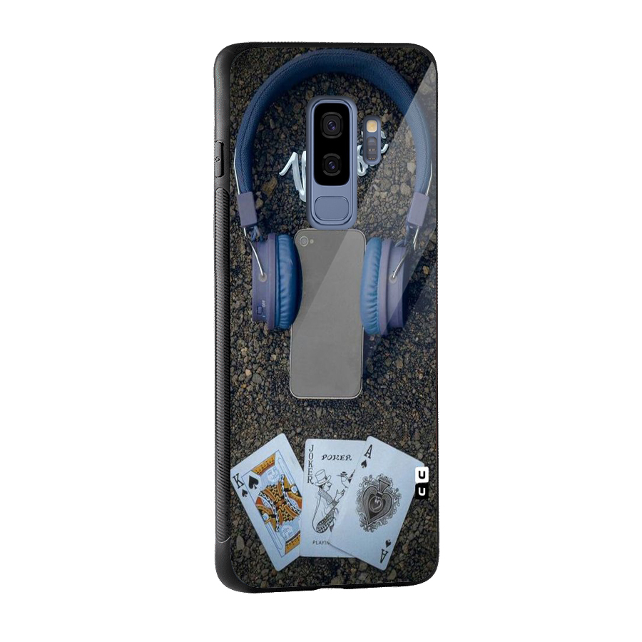 Music Power Cards Glass Back Case for Galaxy S9 Plus