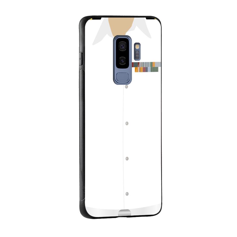 Navy Uniform Glass Back Case for Galaxy S9 Plus