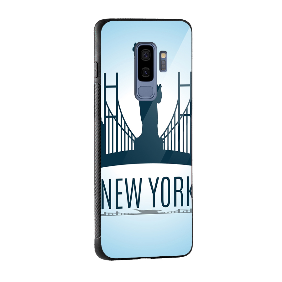 New York Skyline Glass Back Case for Galaxy S9 Plus