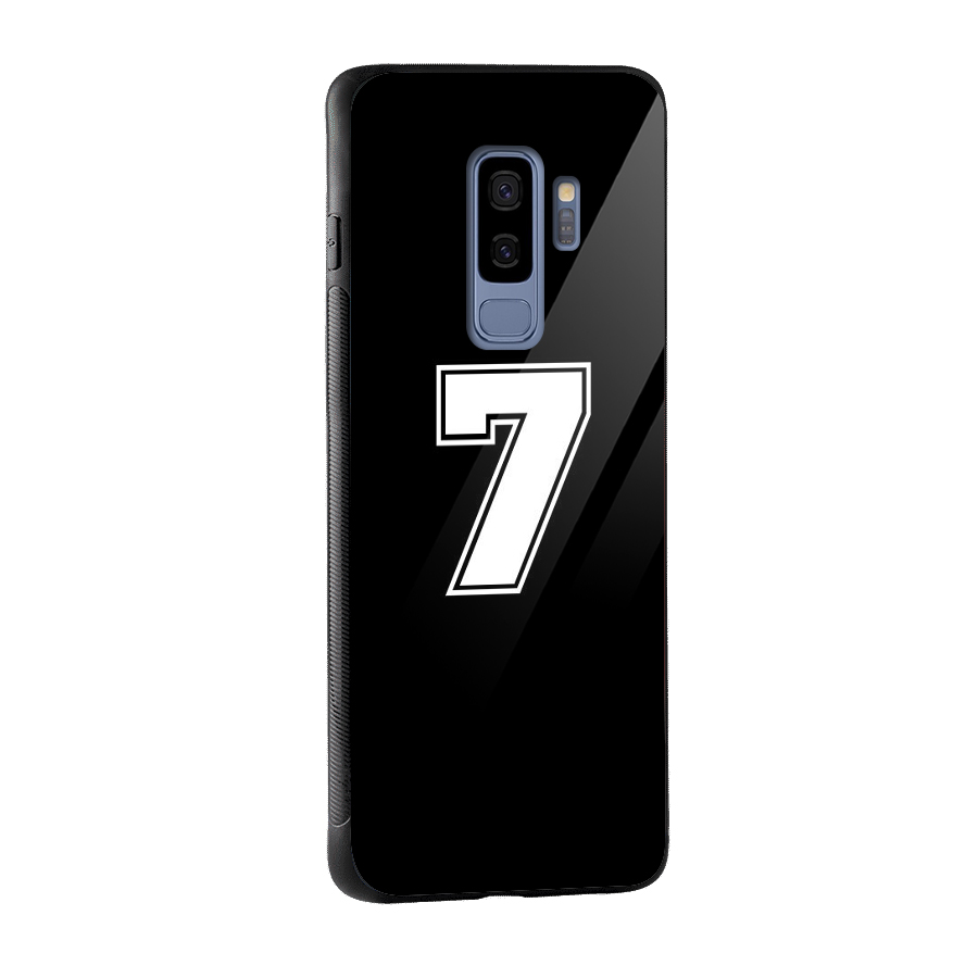 Number 7 Glass Back Case for Galaxy S9 Plus