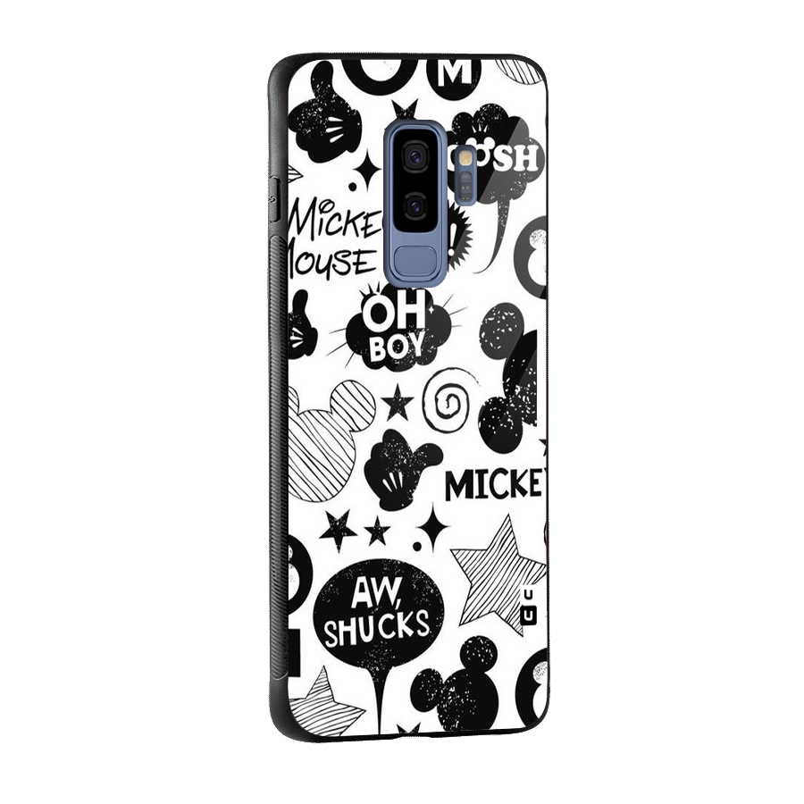 Oh Boy Design Glass Back Case for Galaxy S9 Plus