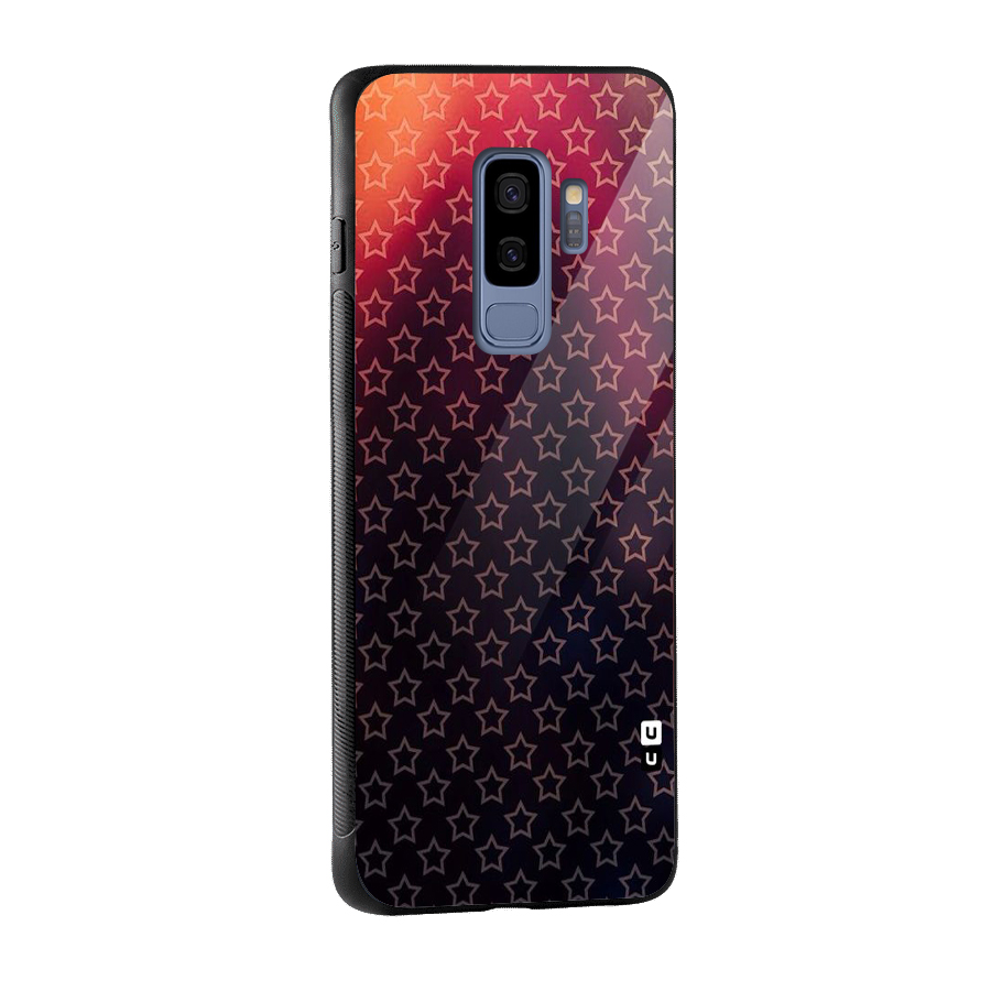 Ombre Stars Glass Back Case for Galaxy S9 Plus