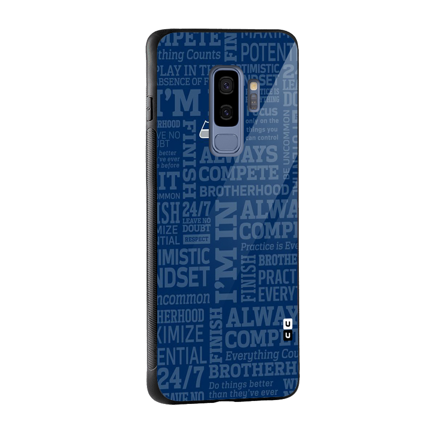 Optimistic Blue Glass Back Case for Galaxy S9 Plus