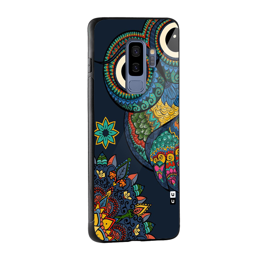 Owl Eyes Glass Back Case for Galaxy S9 Plus
