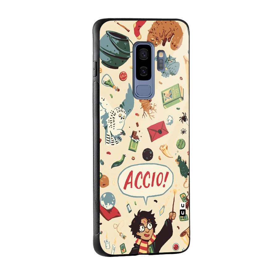 Owl Letter Glass Back Case for Galaxy S9 Plus