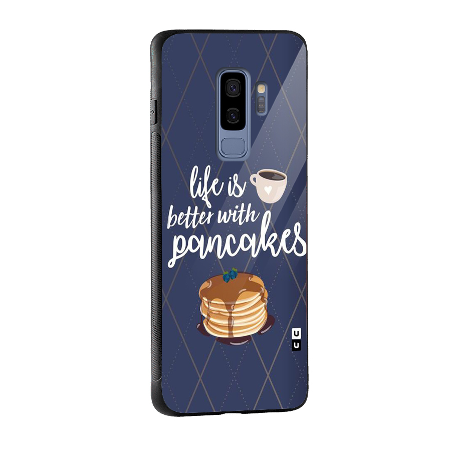 Pancake Life Glass Back Case for Galaxy S9 Plus