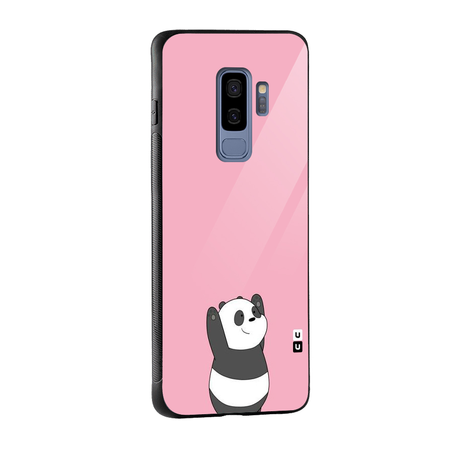 Panda Handsup Glass Back Case for Galaxy S9 Plus