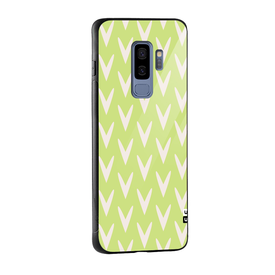 Pastel Green Grass Glass Back Case for Galaxy S9 Plus