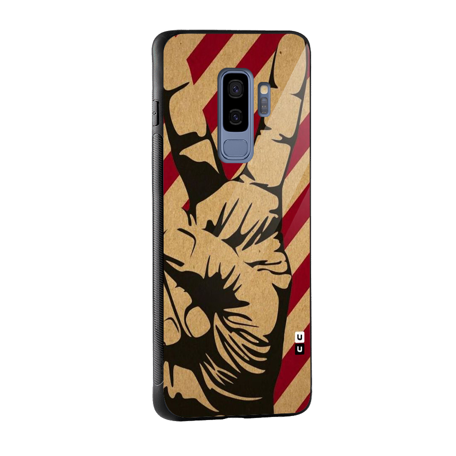 Peace Stripes Glass Back Case for Galaxy S9 Plus