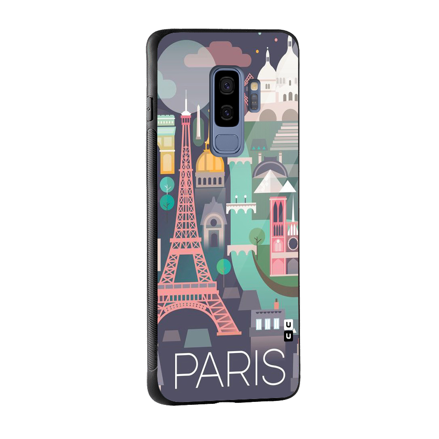 Pink Cute Tower Glass Back Case for Galaxy S9 Plus