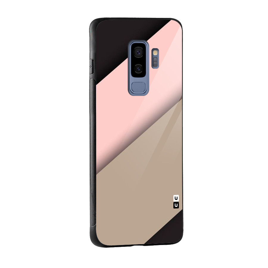 Pink Diagonal Glass Back Case for Galaxy S9 Plus