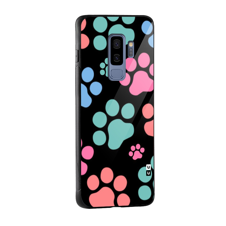Puppy Paws Glass Back Case for Galaxy S9 Plus