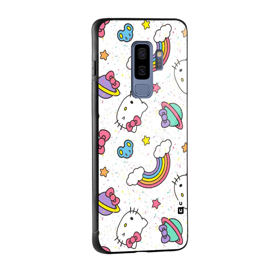 Rainbow Kit Tee Glass Back Case for Galaxy S9 Plus
