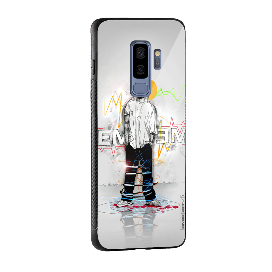 Rap King Eminem Glass Back Case for Galaxy S9 Plus