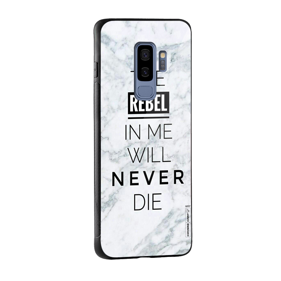 Rebel Will Not Die Glass Back Case for Galaxy S9 Plus