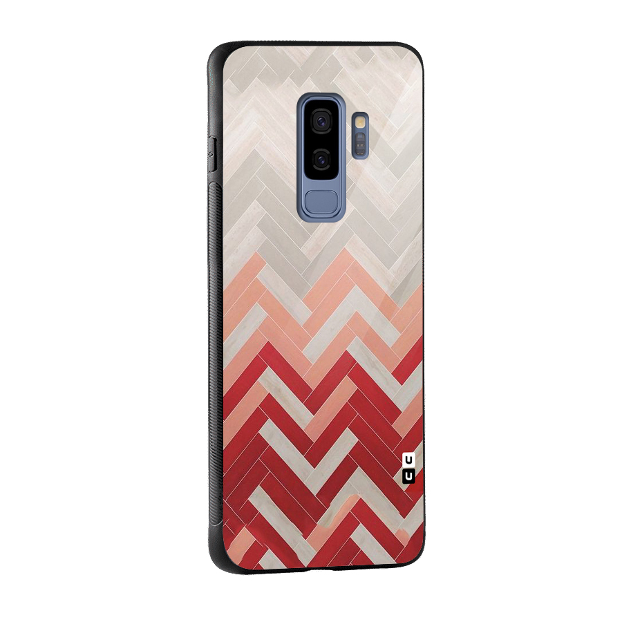 Reds and Greys Glass Back Case for Galaxy S9 Plus